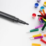 4-Piece Waterproof Marker Pen Art Set for DIY Crafts, Kids & Artists - Sleeve Design by Nari Haat, Indian ethnic wear...