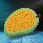 Multipurpose Mango Dish Sponge: Cleans Kitchen & Bath (Soft & Durable, 1 Pc) - Fabric Detail by Nari Haat, Indian eth...