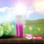 Motivational Glass Water Bottle Colorful portable Water Glass Bottle (350 ML) - Full Detail by Nari Haat, Indian ethn...