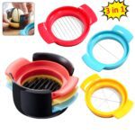 Multifunctional 3-in-1 Egg Cutter - Stainless Steel Slicing Tool with Durable Wires - Closeup Embroidery by Nari Haat...