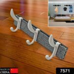 Wall Mounted Coat Hanger Rack – 6 Hooks for Clothes, Jackets & Hats - With Dupatta by Nari Haat, Indian ethnic wear...