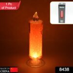 Red LED Flameless Candles Battery Operated Pillar Candles Flickering Realistic Decorative Lamp Votive Transparent Fla...