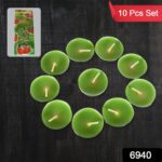 8–9 Hour Unscented Smokeless Candles for Festivals, Parties & Dinners (10 Pc) - With Dupatta by Nari Haat, Indian e...