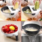 10 in 1 Multifunctional Vegetable Fruits Cutter / Slicer Shredder with Rotating - Full Detail by Nari Haat, Indian et...