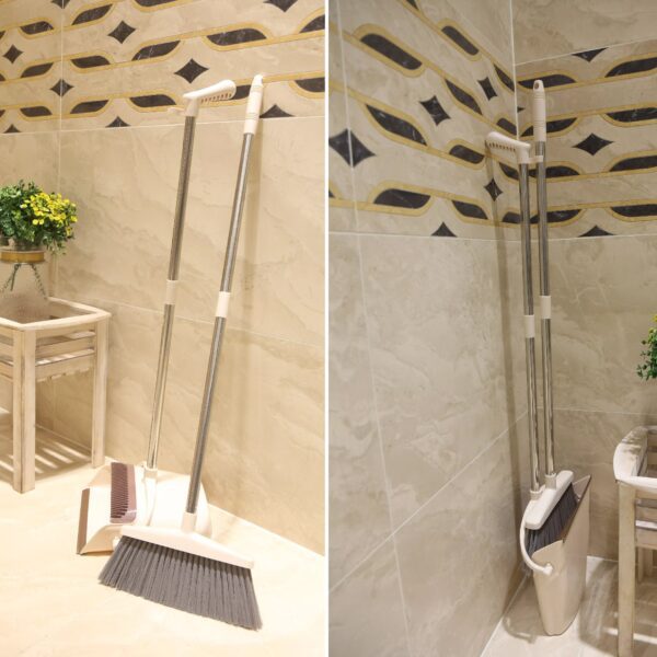 Handle Dustpan and Brush for Sweeping & Cleaning Dust Pan and Broom Handled, Supdi - Front View by Nari Haat, Indian ...