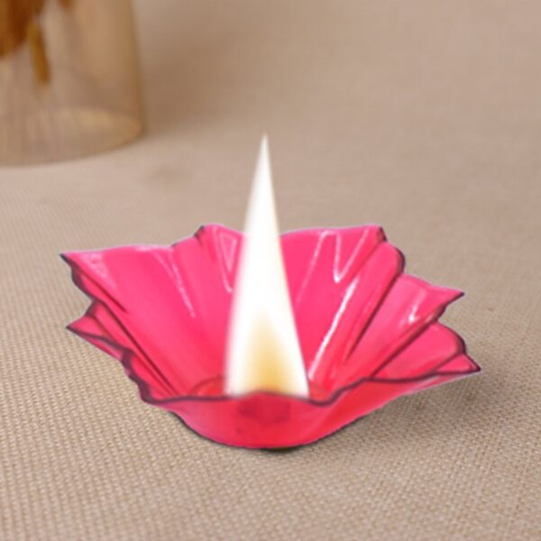 Plastic Candle Cup with Multi Shape Diwali Diya Cup, Diwali (Multicolor) (12 Pcs Set) - Front View by Nari Haat, Indi...
