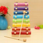 Wooden Xylophone Musical Toy for Children (MultiColor) - Sleeve Design by Nari Haat, Indian ethnic wear, women clothi...
