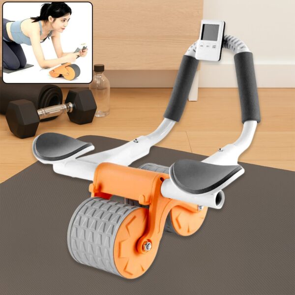 Automatic Rebound Ab Roller Wheel with Timer & Elbow Support for Fitness - Front View by Nari Haat, Indian ethnic wea...
