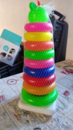 Plastic Baby Kids Teddy Stacking Ring Jumbo Stack Up Educational Toy 9pc - Fabric Detail by Nari Haat, Indian ethnic ...