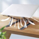 Metal Portable Laptop Stand – 6-Angle Adjustable Riser for Laptops, Phones & Tablets - Front View by Nari Haat, Ind...