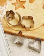 Stainless Steel Cookie Cutter Set – Heart, Round, Star & Flower Shapes (12 Pcs) - Sleeve Design by Nari Haat, India...