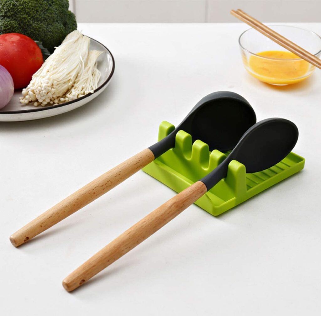 Multicolor Silicone Spatula Holder and Spoon Rest