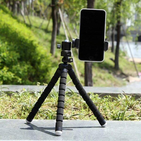 Portable Mini Octopus Tripod with Phone Holder for Selfies - Front View by Nari Haat, Indian ethnic wear, women cloth...