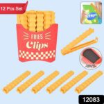 Cute French-Fries-Shaped Bag Clips With in a Magnetic Box (12 Pcs Set) - With Dupatta by Nari Haat, Indian ethnic wea...