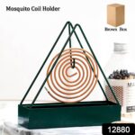Triangular Iron Mosquito Coil Holder – Stylish Outdoor Incense Holder - With Dupatta by Nari Haat, Indian ethnic we...
