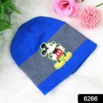 Cap for Winter Woolen Knitted Black Inside Fur Caps (1 Pc / Mix Design & Color) - With Dupatta by Nari Haat, Indian e...