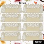 Rectangle Plastic Dinner Plate  Serving Trays Home School Office 8 Pcs Set - With Dupatta by Nari Haat, Indian ethnic...