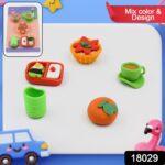 3D Mix Design Erasers – Cute & Colorful Novelty Erasers for Kids, School (1 Set) - With Dupatta by Nari Haat, India...