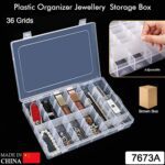 36 Grids Clear Plastic Transparent Organizer Box (1pc) - With Dupatta by Nari Haat, Indian ethnic wear, women clothin...