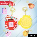 Mini Digital calculator Keychain (1 pc / Mix Design) - With Dupatta by Nari Haat, Indian ethnic wear, women clothing,...