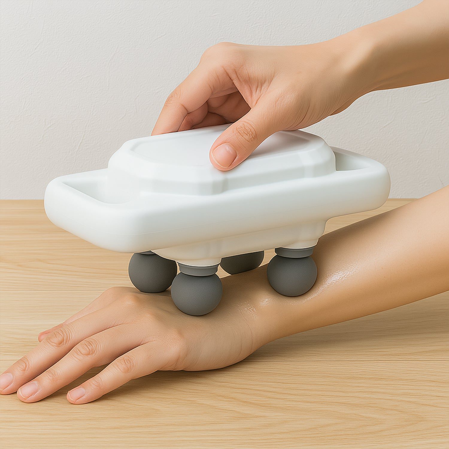 6410_1.jpg Handheld Full Body Massager 6-Head Massage Gun (1 Pc / Mix Color) - Front View by Nari Haat, Indian ethnic wear, wome...