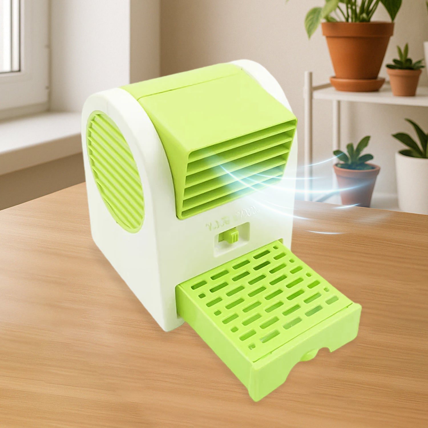 6499_portable_air_cooler.jpg Rechargeable Mini Personal Air Cooler – Desktop Cooling Fan - Front View by Nari Haat, Indian ethnic wear, women cl...