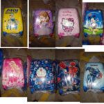 Kids Travel Suitcase with 4 Wheels – 1 Big + 1 Small Shoulder Bag (Set of 2) - Fabric Detail by Nari Haat, Indian e...