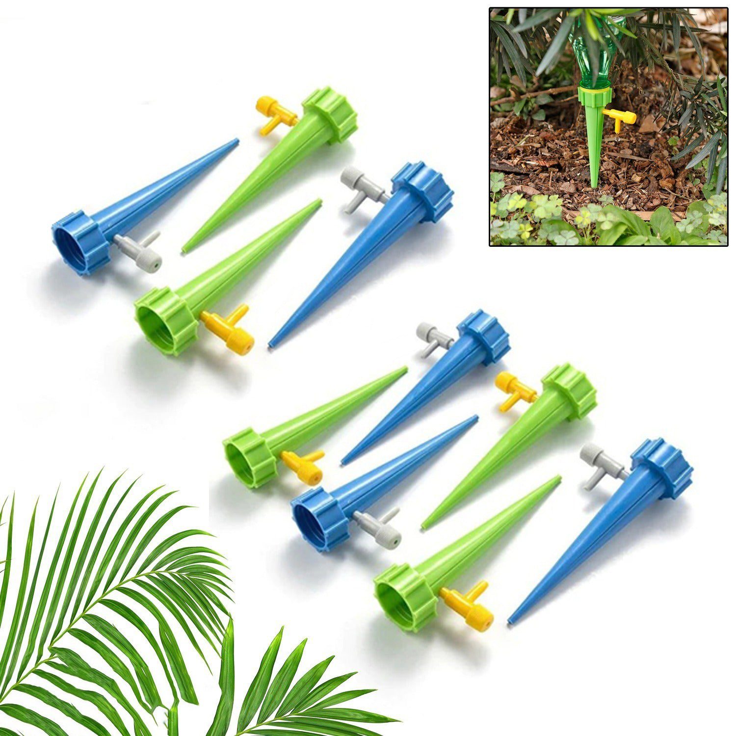 656565_744a2c75-2fba-4481-a91c-6ab0a6f0e520.jpg Adjustable Plant Watering Spikes with Slow Release Valve - Front View by Nari Haat, Indian ethnic wear, women clothin...