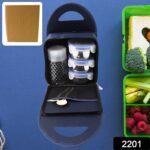 Compact Stainless Steel Airtight Lunch Box Set - 4 pcs (3 Leakproof 1 Bottle) - With Dupatta by Nari Haat, Indian eth...