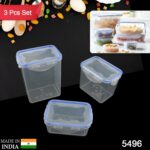 Food Grade Plastic Kitchen Storage Container Set with Air Seal Lock (3 Pc Set) - With Dupatta by Nari Haat, Indian et...