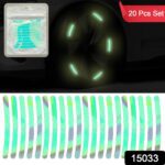 Car Wheel Hub Reflective Car Stickers, Night Warning (20 Pcs Set/ Multicolored) - Full Detail by Nari Haat, Indian et...