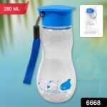 Transparent Travel Portable Water Bottle with Carry Straps (280 ML / 1 Pc) - With Dupatta by Nari Haat, Indian ethnic...