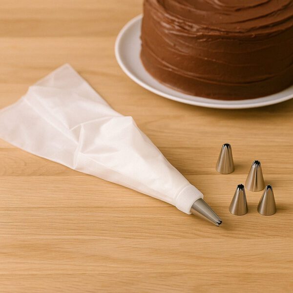 Stainless Steel Cake Decorating Nozzles with Piping Bag