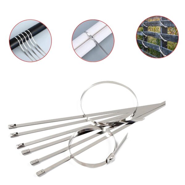 Stainless Steel Cable TIE Used for Solar, Industrial and Home Improvement Multipurpose HIGH Strength, Self-Locking Zi...