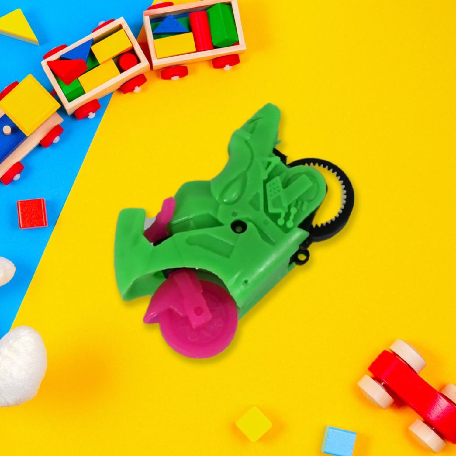 6_0ea9a5df-e1a3-4627-8adb-4dea9536397b.jpg Pull Back Motorcycle Toys – Mini Motorcycles for Kids Ages 3–8 (30 Pcs Set) - Front View by Nari Haat, Indian eth...