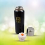Double Walled Insulated Hot and Cold Water / Tea / Coffee Thermal Bottles (600 ML) - Back View by Nari Haat, Indian e...