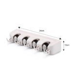 4 Layer Mop and Broom Holder, Garden Tool Organizer, Multipurpose Wall Mounted - Neckline Detail by Nari Haat, Indian...