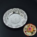 Silver-plated Swastik Pooja Thali Set