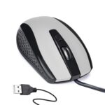 Wired Mouse for Laptop and Desktop Computer PC With Faster Response Time (Silver) - Back View by Nari Haat, Indian et...