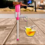 Hand Press Oil Extractor| Plastic Push Oil Pump for Removal of Oil and Liquids - Neckline Detail by Nari Haat, Indian...