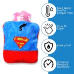 Superman Print Small Hot Water Bag with Cover for Pain Relief - Fabric Detail by Nari Haat, Indian ethnic wear, women...