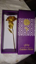 Luxury Decorative Gold Plated Artificial Golden Rose with Premium Box - Full Detail by Nari Haat, Indian ethnic wear,...