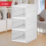 Stackable Multifunctional Storage, for Clothes Foldable Drawer Shelf Basket Utility Cart Rack Storage Organizer Cart ...
