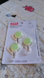 Multipurpose Self-Adhesive Wall Hooks for Home & Bath (3 Pc, Heavy Duty) - Neckline Detail by Nari Haat, Indian ethni...