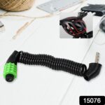 Spiral Cable Lock | 4-Digit Combination Code | Bicycle Security Lock (1 Pc) - With Dupatta by Nari Haat, Indian ethni...