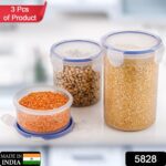 Leakproof & Airtight: 3 Pc Round Food Storage Set (500ml-1500ml) - With Dupatta by Nari Haat, Indian ethnic wear, wom...
