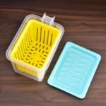Fridge Storage Containers with Handle – Plastic Kitchen Storage (4 Pcs Set) - Neckline Detail by Nari Haat, Indian ...