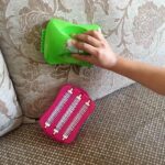 Plastic Handheld Carpet Roller Brush Cleaning with Dust Crumb Collector, Wet, and Dry Brush - Back View by Nari Haat,...