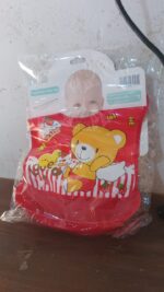 Multifunctional Waterproof BPA Free Reusable Soft Fabric Plastic Baby Bib (1 Pc) - Fabric Detail by Nari Haat, Indian...