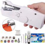 Handheld Portable Mini Electric Cordless Sewing Machine for Beginners - Closeup Embroidery by Nari Haat, Indian ethni...